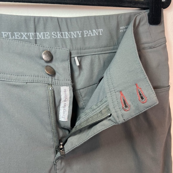 Toad & Co Womens Flextime Skinny Pants Gray Mid Rise Stretch Nylon Outdoor Sz 12 - Picture 7 of 14